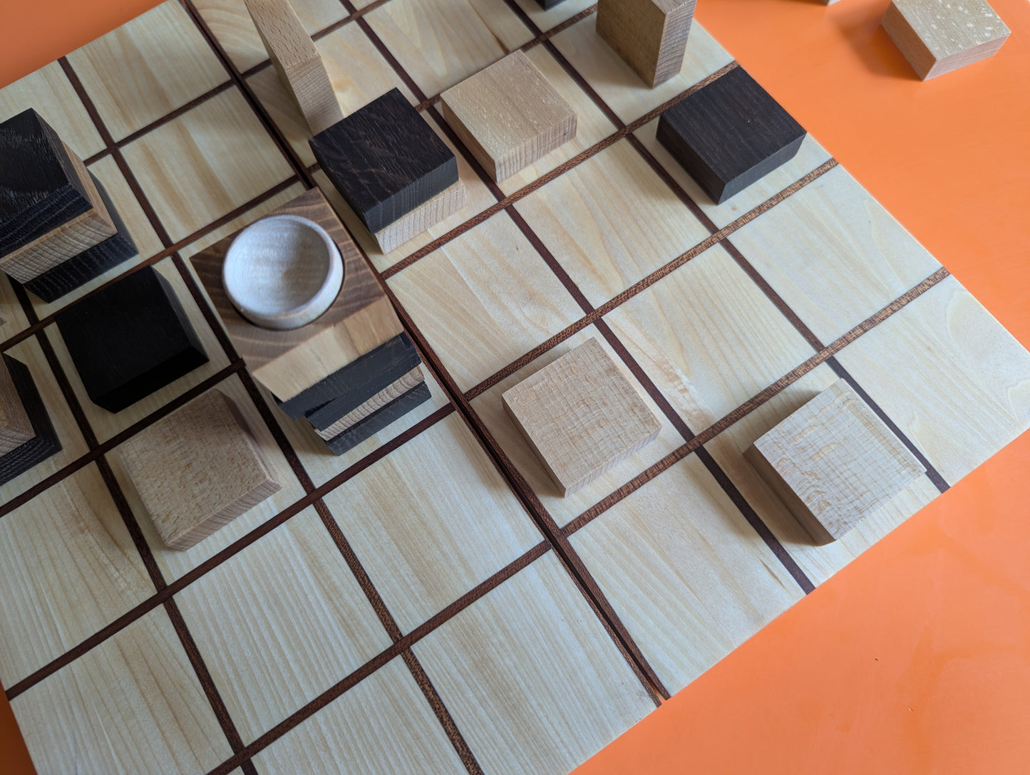 14" Foldable wooden Tak game set.