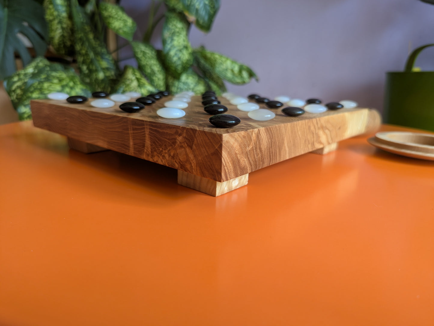 11x11 game board. Ash wood hand carved Goban