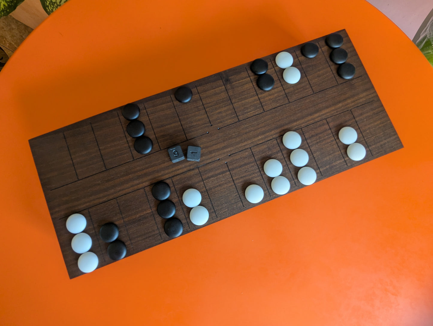 Solid walnut Ban Sugoroku. Handmade board