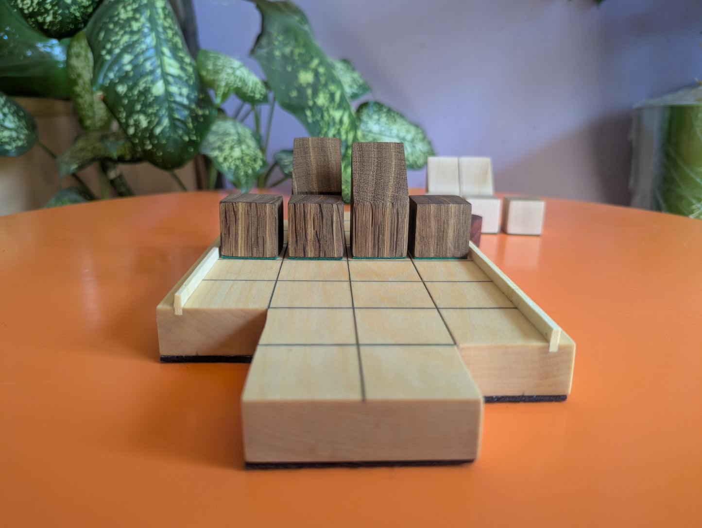 Wooden Push Fight game set. Magnetic pieces. Handmade