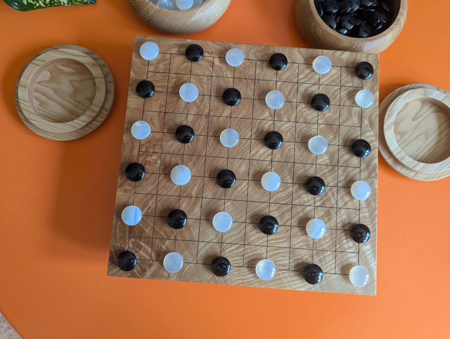 11x11 game board. Ash wood hand carved Goban