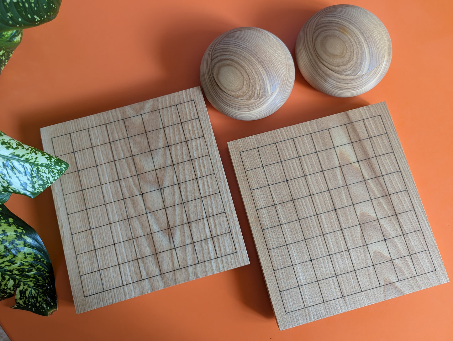 9x9 solid thin Beech wood hand carved game Go board