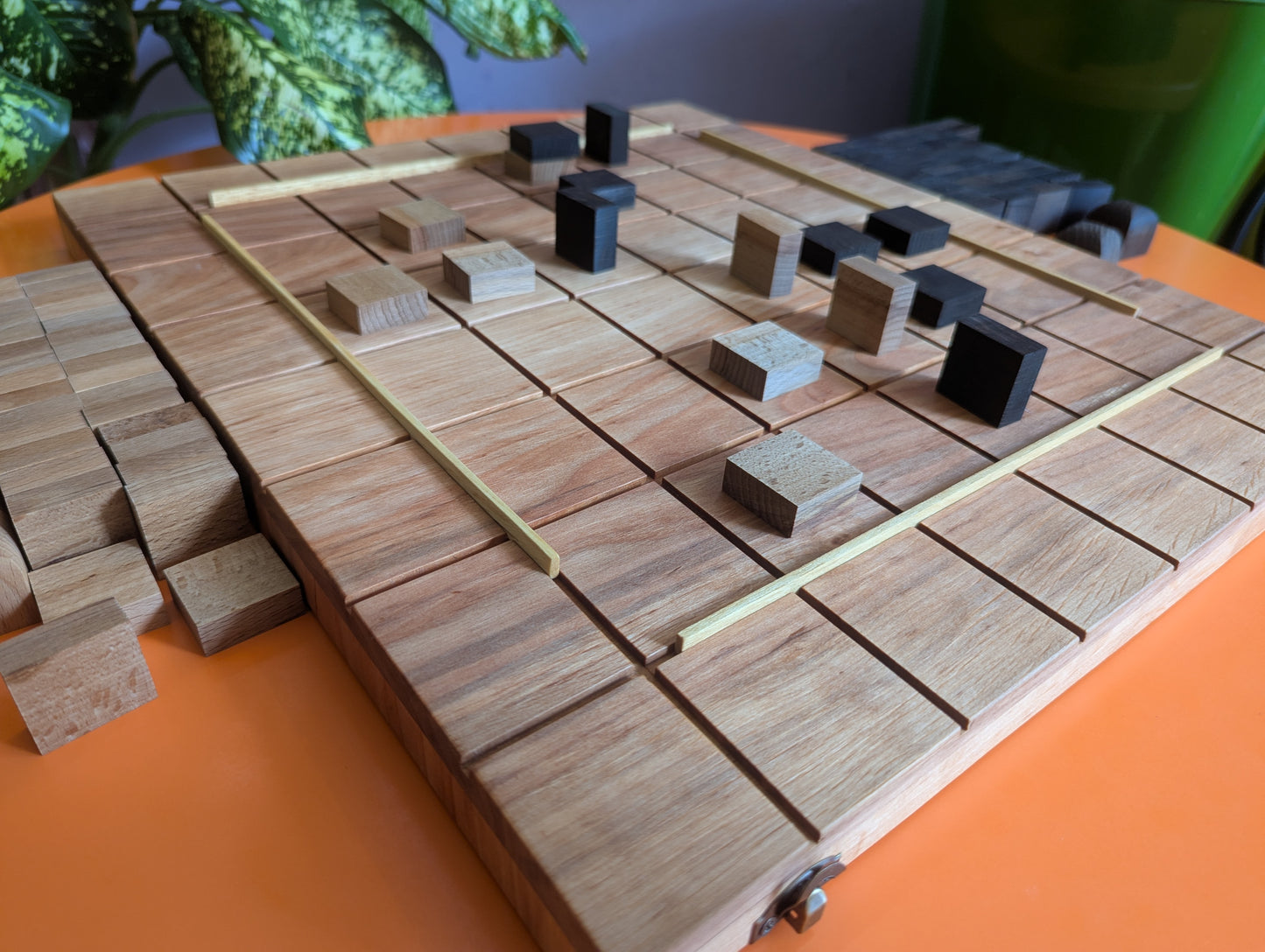 Foldable wooden Full 8x8 Tak game set