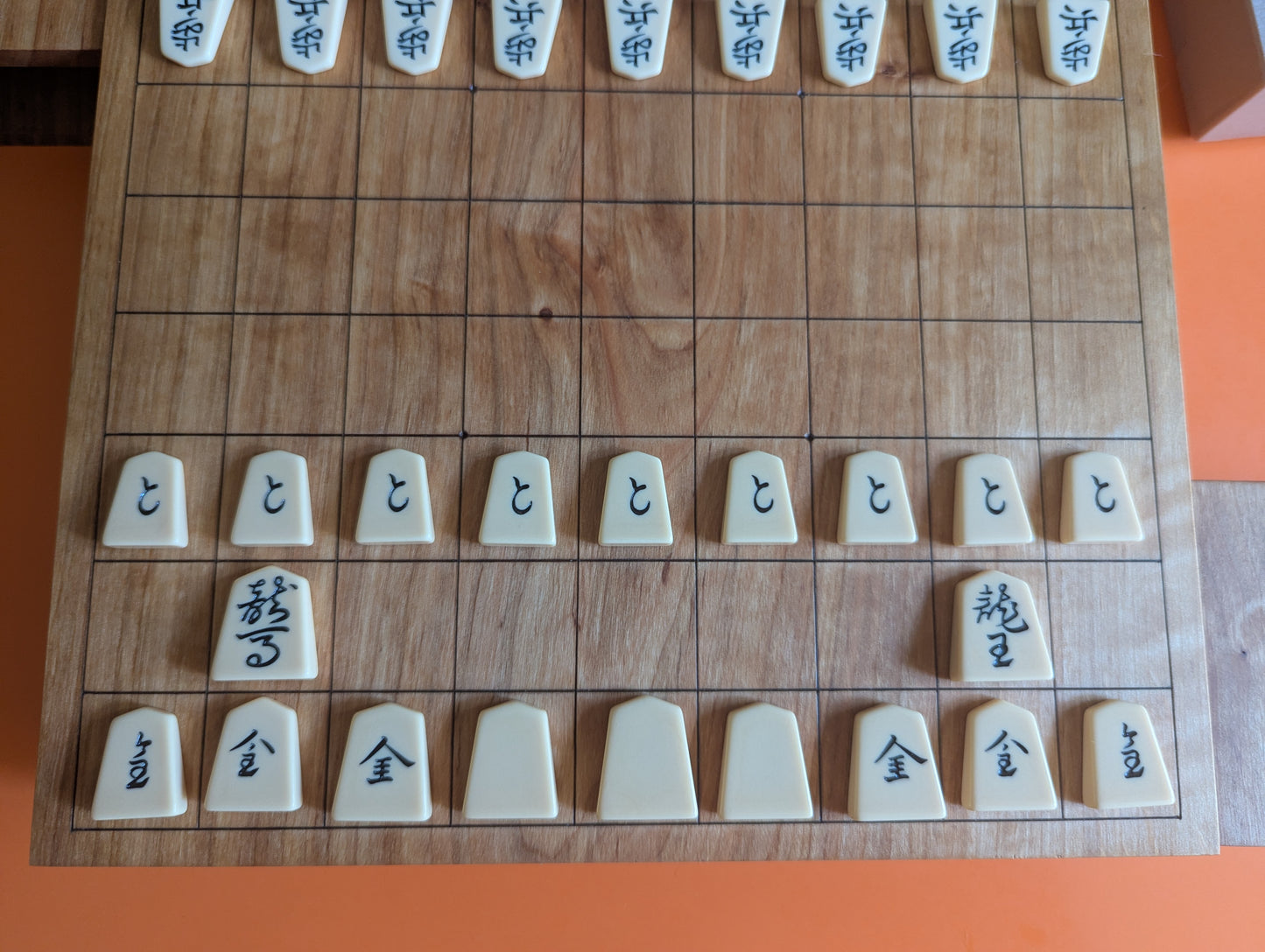 Handmade solid alder Shogi game set