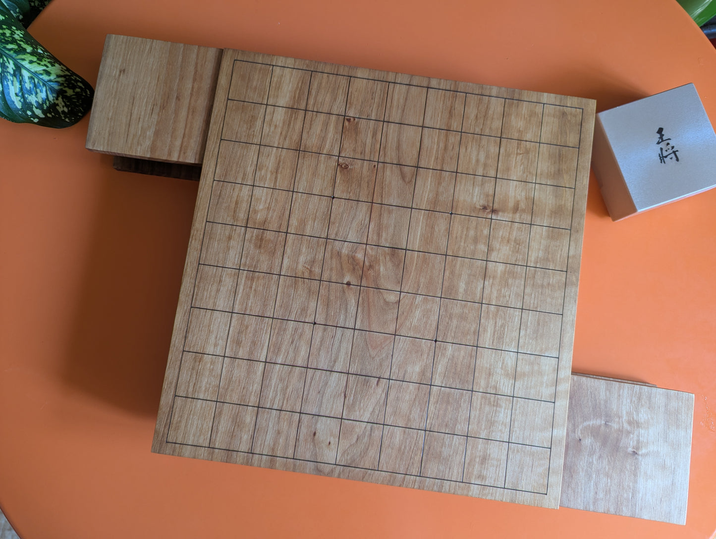 Handmade solid alder Shogi game set