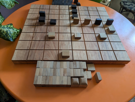 Foldable wooden Full 8x8 Tak game set