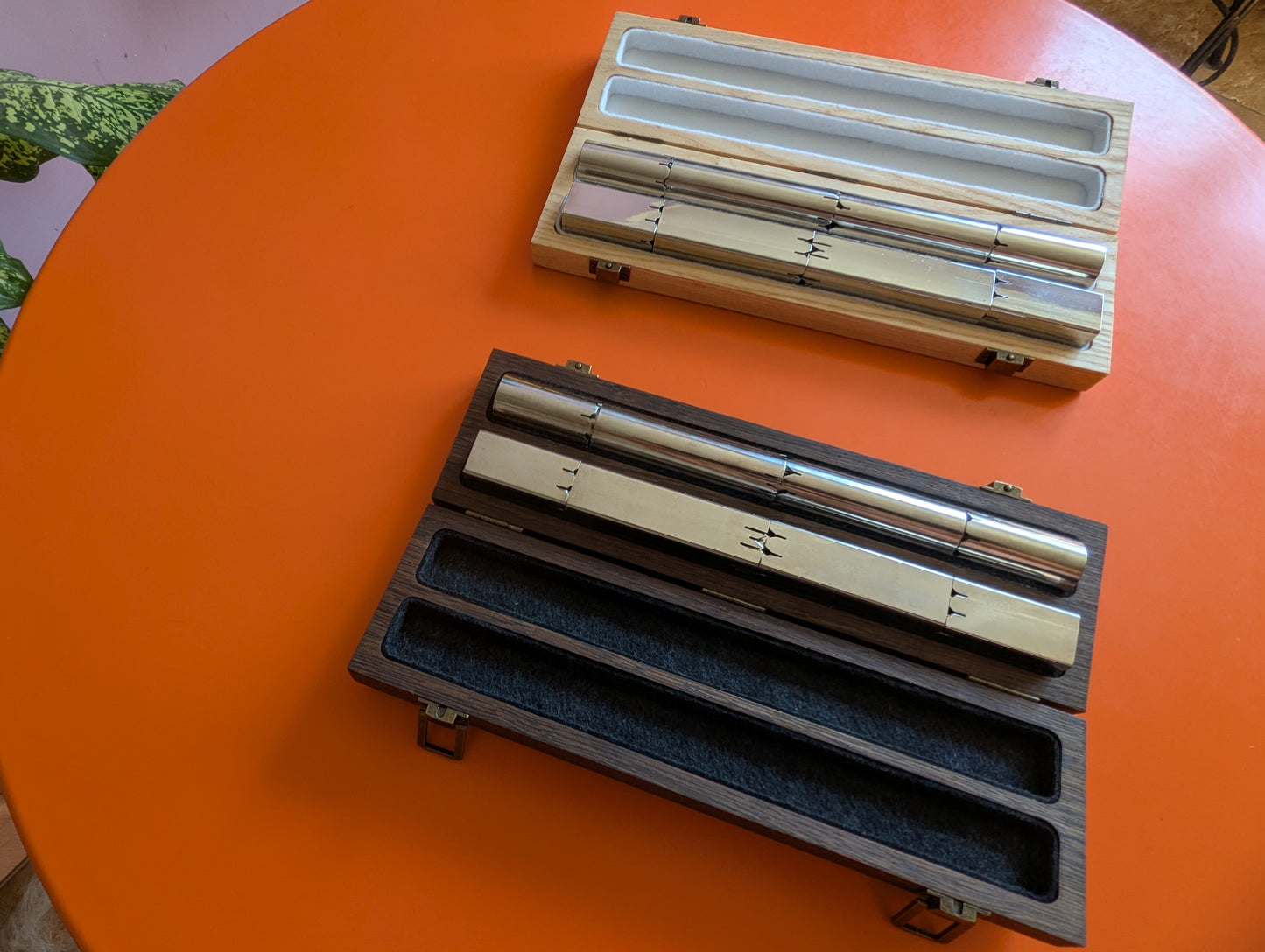 Handmade Stainless Steel Chess Set. Square vs. Round.