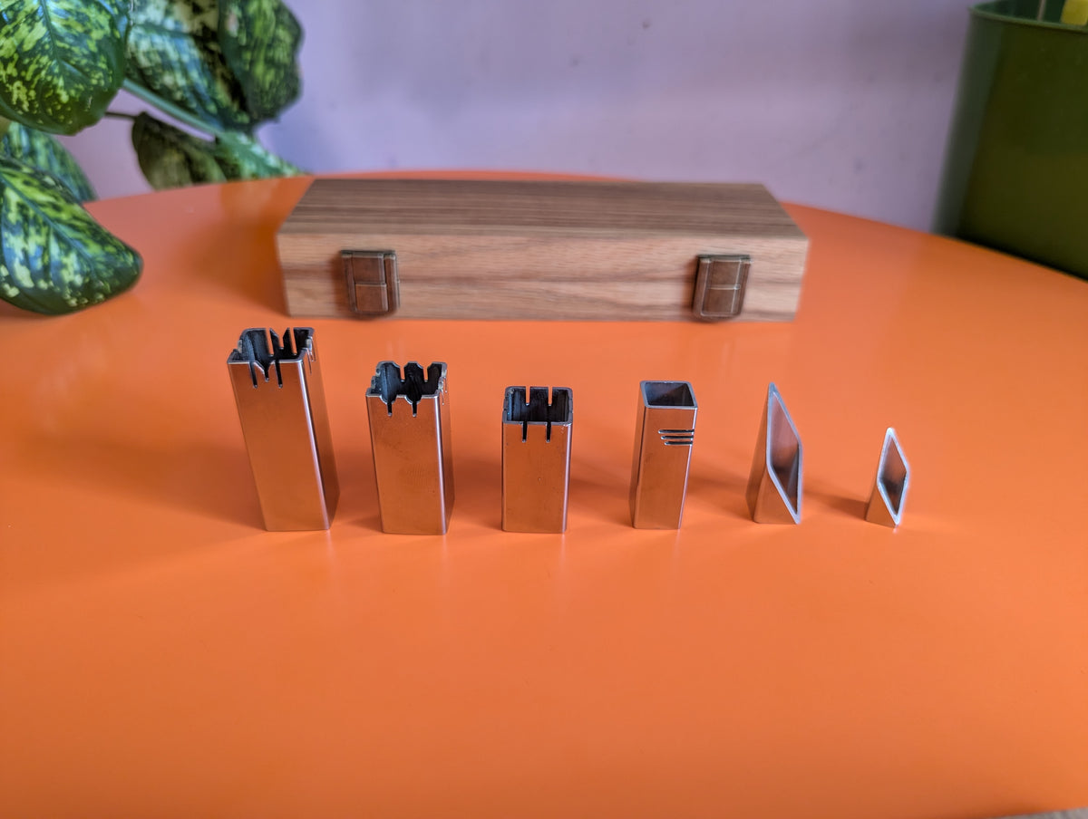2.3" King Handmade Stainless Steel Chess Set. Square vs Round