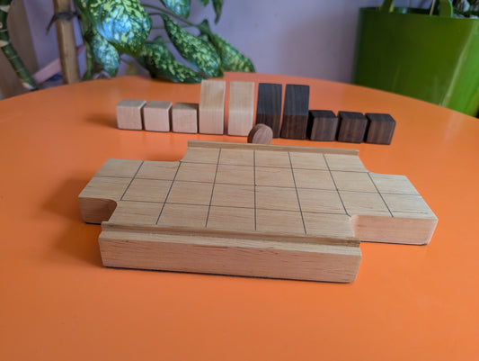 Wooden Push Fight game set. Magnetic pieces. Handmade