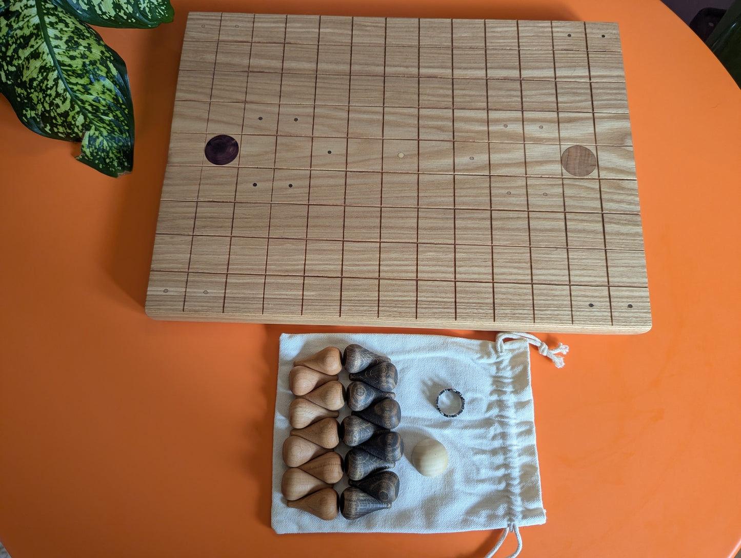 Sabotage Wooden set - Crown Capture Strategy Game. 16" solid Ash wood board