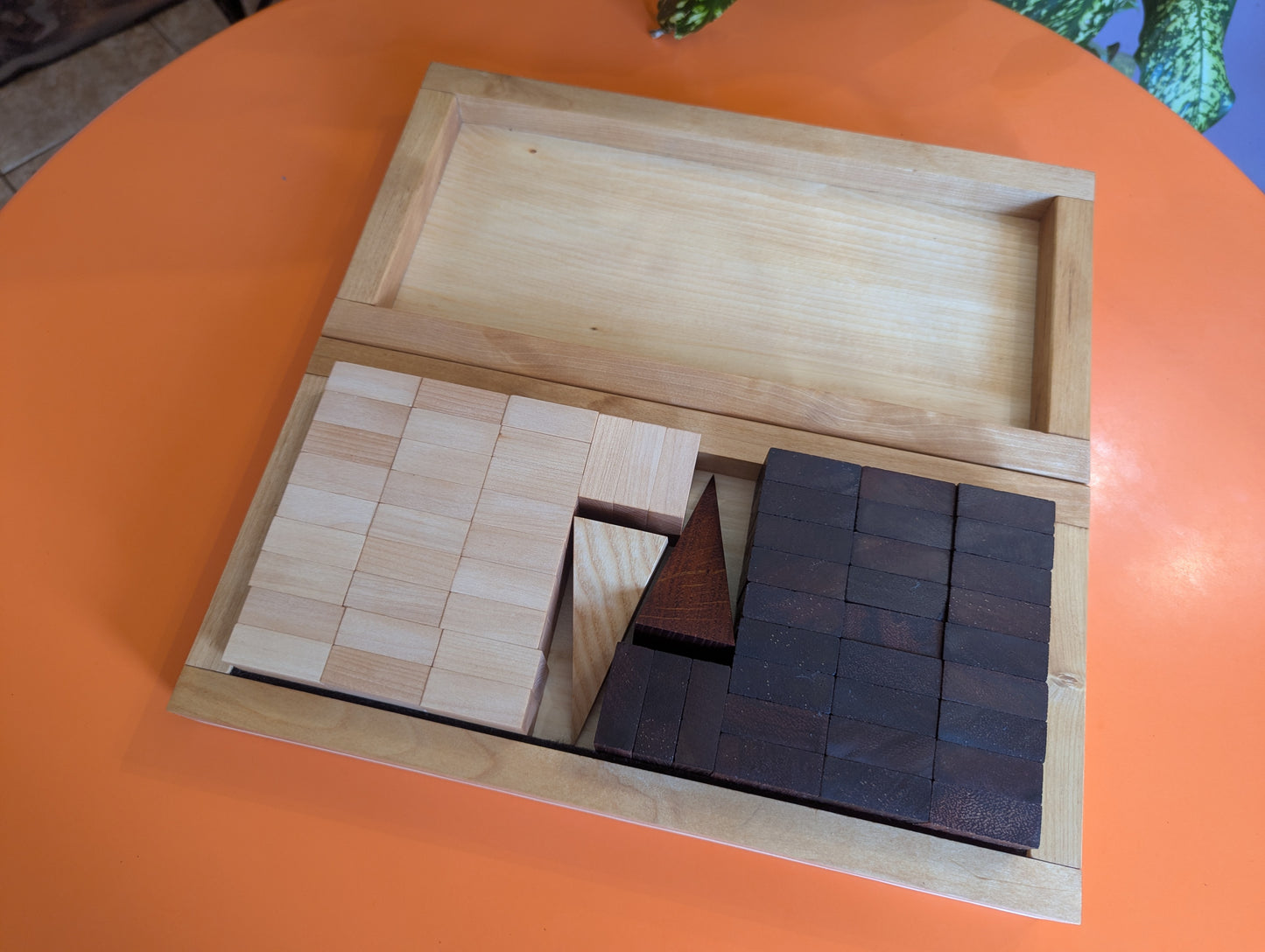 14" Foldable wooden Tak game set.