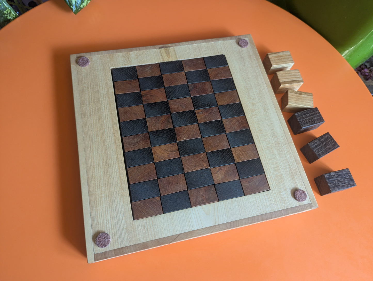 13" wooden Entrapment game set.