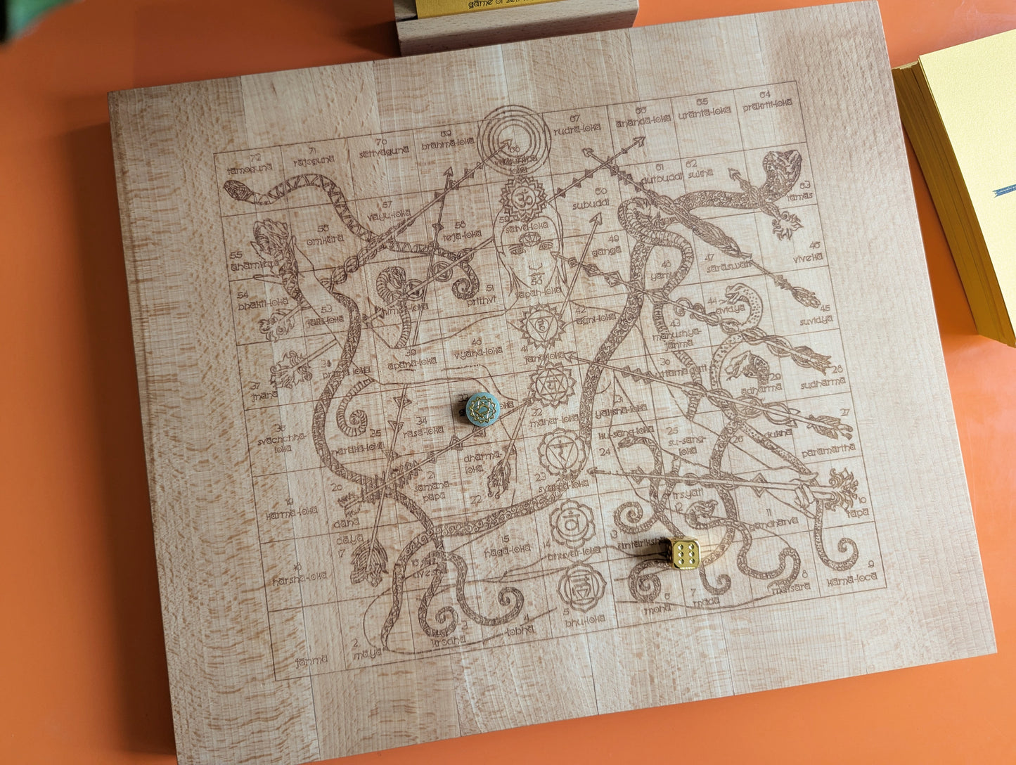 Personal wooden Leela game set - yoga board game of self-knowledge.