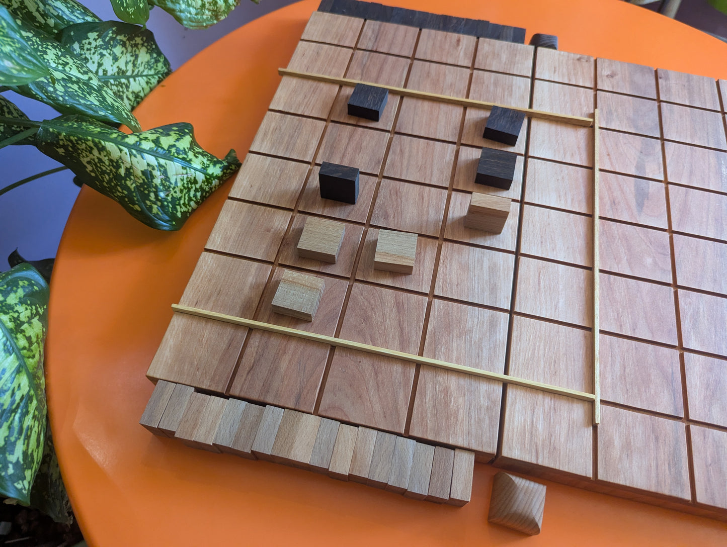 Foldable wooden Full 8x8 Tak game set