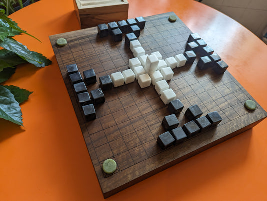 Hnefatafl game set. Handmade solid walnut 13x13 board.