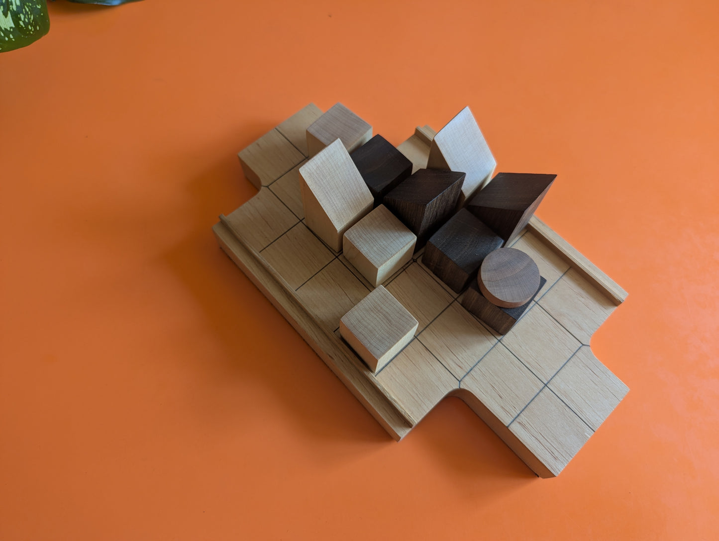 Wooden Push Fight game set. Magnetic pieces. Handmade