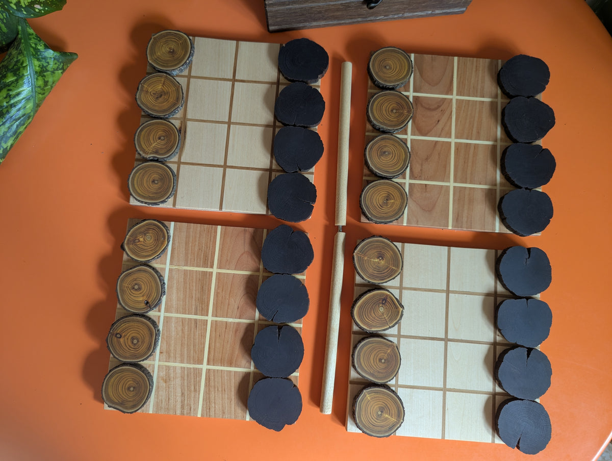 Shobu Wooden game set. 16" Tabletop version by WoodIdeas