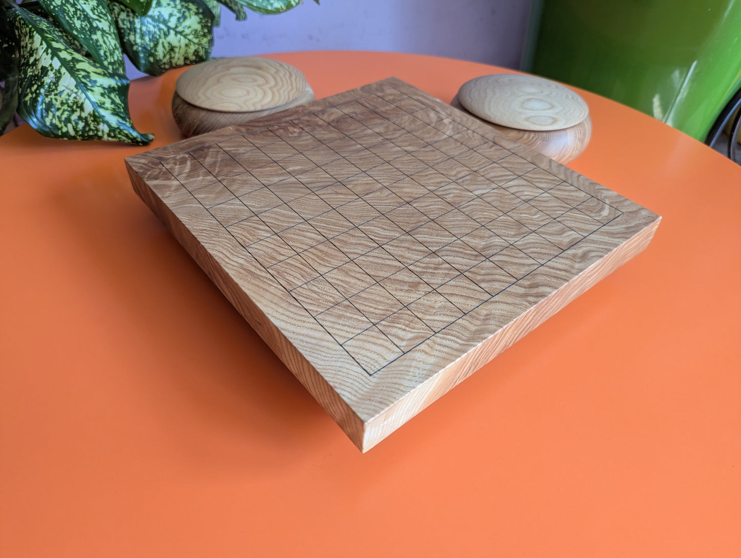 11x11 game board. Ash wood hand carved Goban