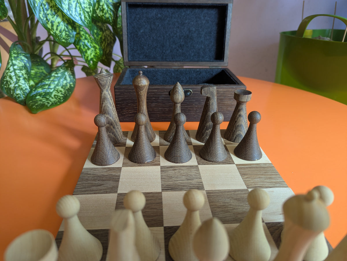 Mini Chess 5x6: Compact wooden set