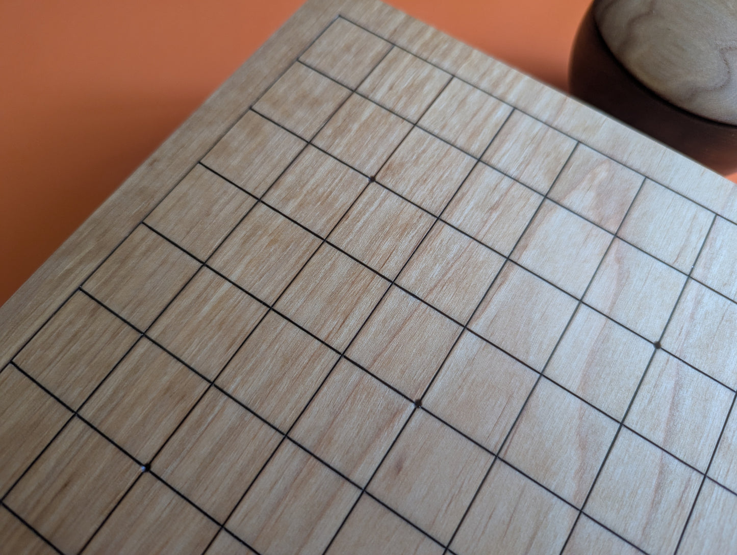 Solid alder 9x9 Goban. Hand carved game Go board