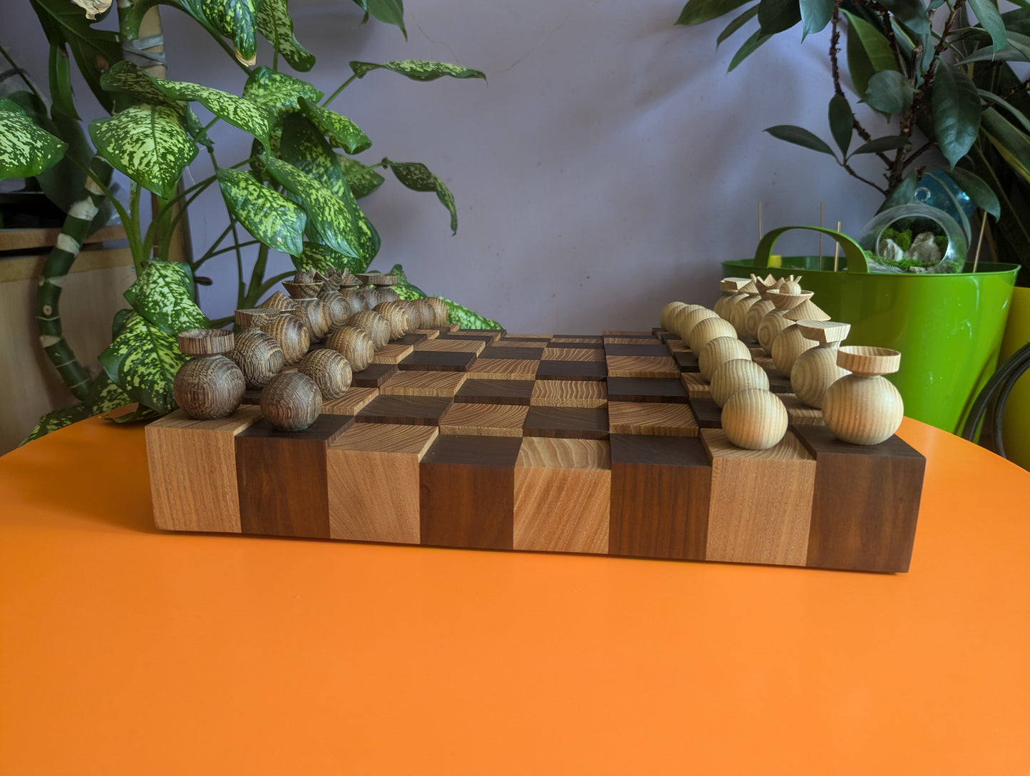 WAVE VII - Handmade Tiered 3D Wooden Chessboard