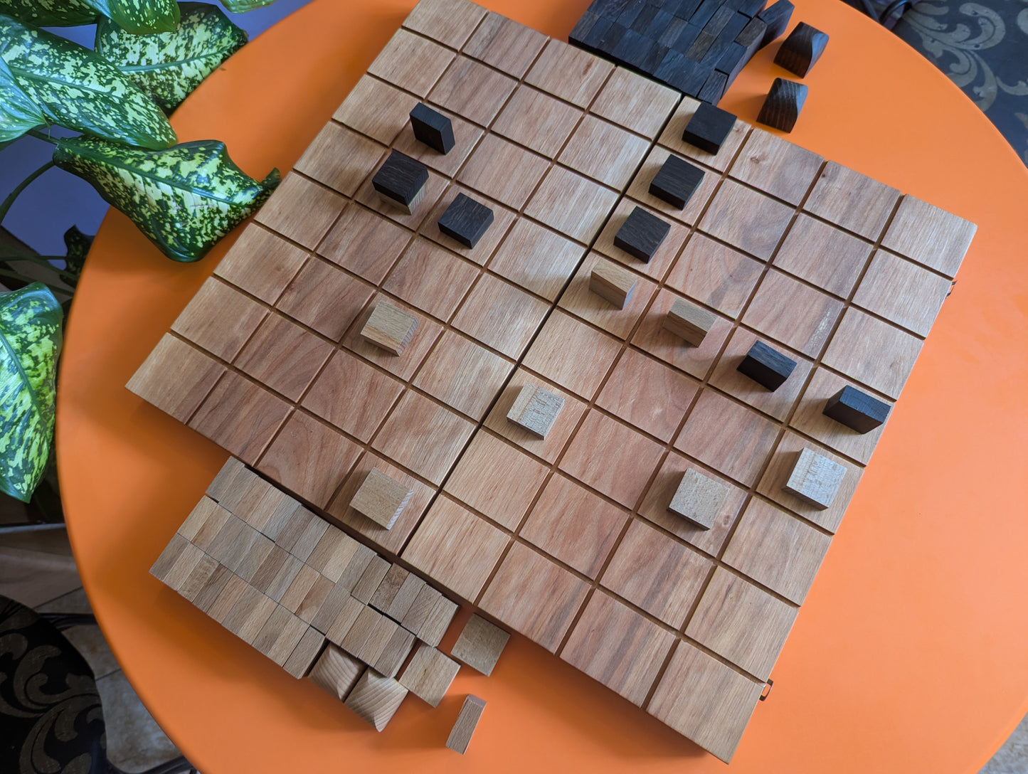 Foldable wooden Full 8x8 Tak game set