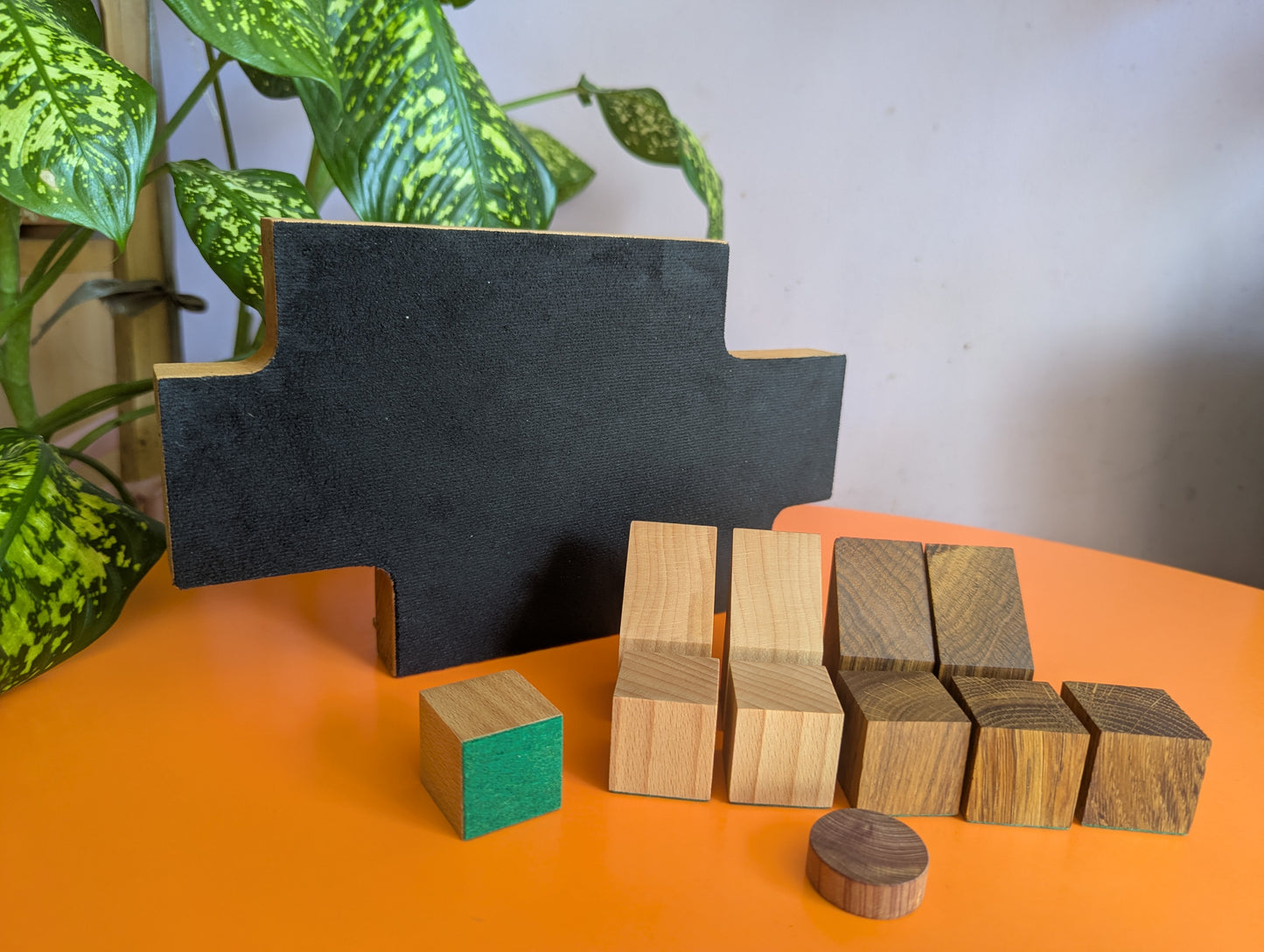Wooden Push Fight game set. Magnetic pieces. Handmade