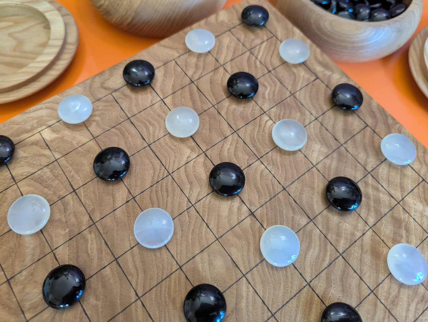 11x11 game board. Ash wood hand carved Goban
