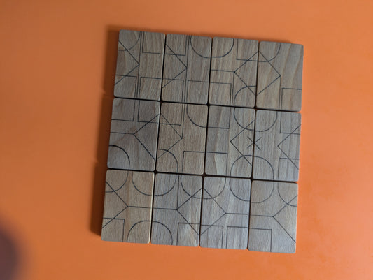 Abstract Network wooden game set