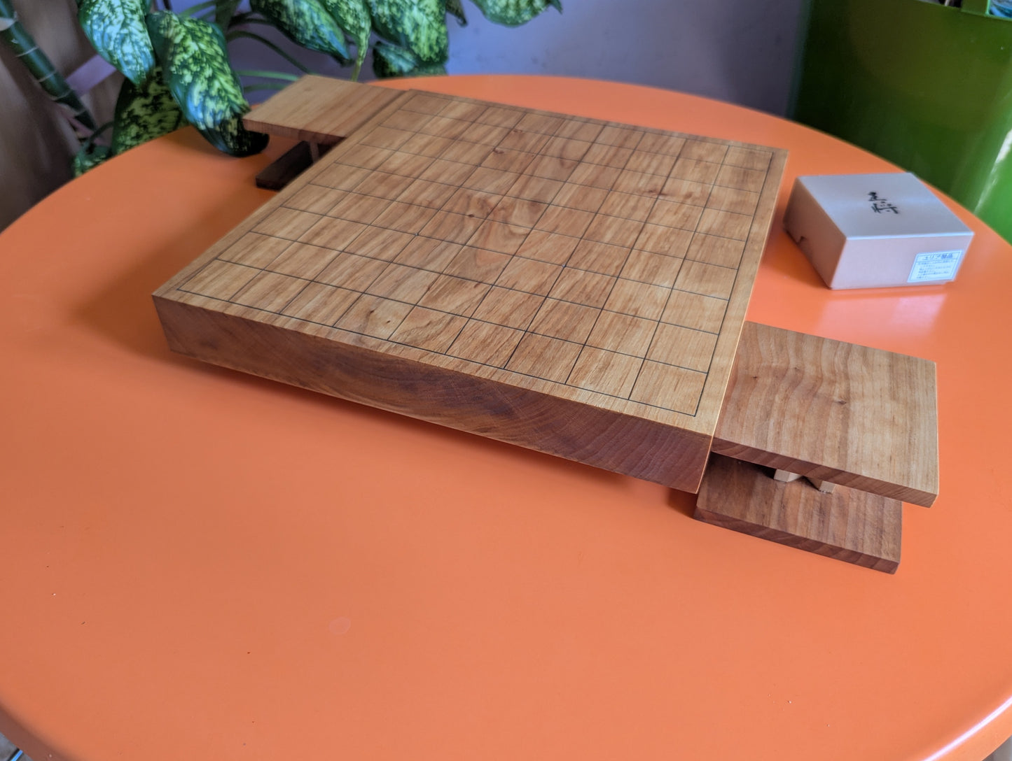 Handmade solid alder Shogi game set