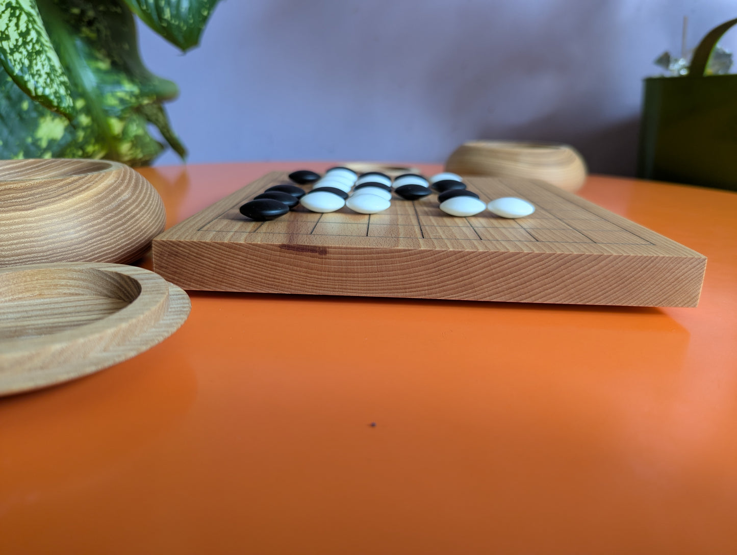 9x9 solid thin Beech wood hand carved game Go board