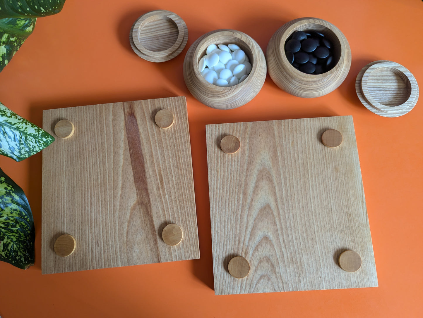 9x9 solid thin Beech wood hand carved game Go board