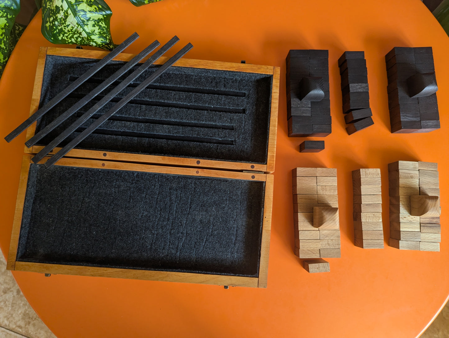 Foldable wooden Full 8x8 Tak game set