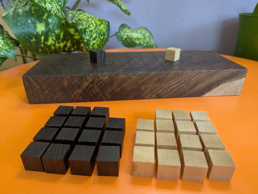 Wooden Astar game set. Handmade Walnut wood board