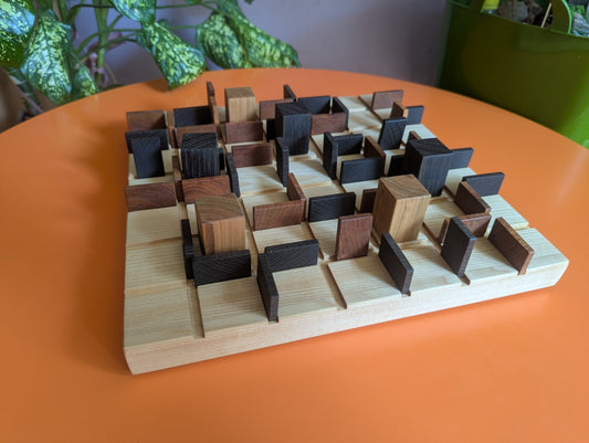 13" wooden Entrapment game set.