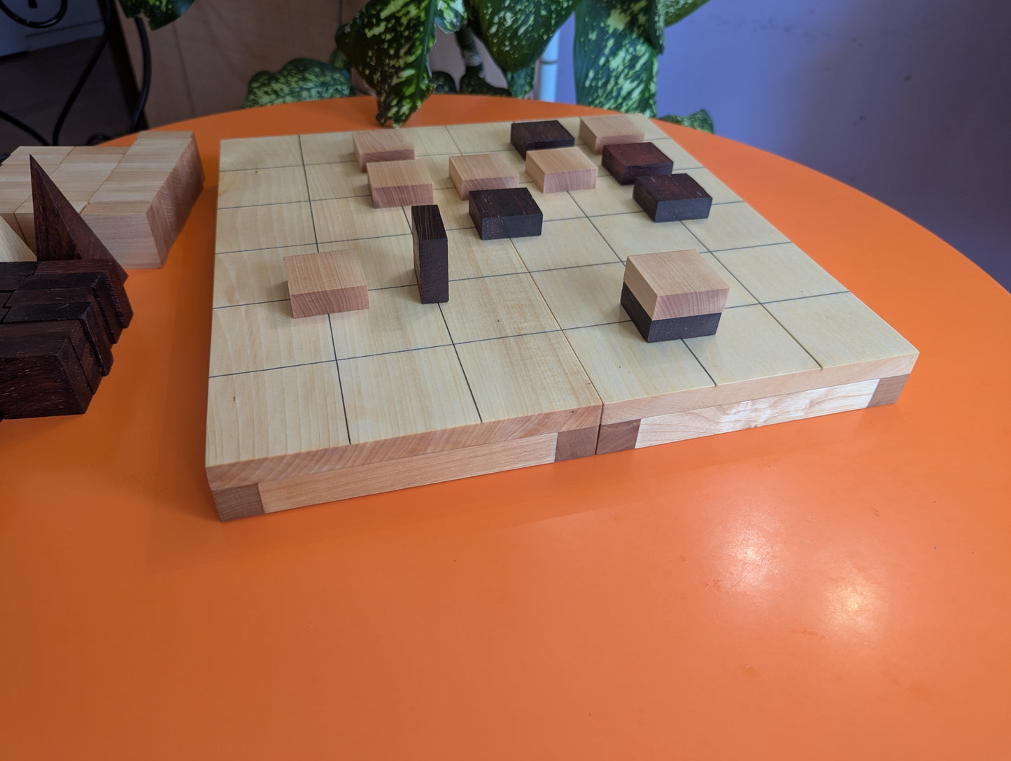 14" Foldable wooden Tak game set.