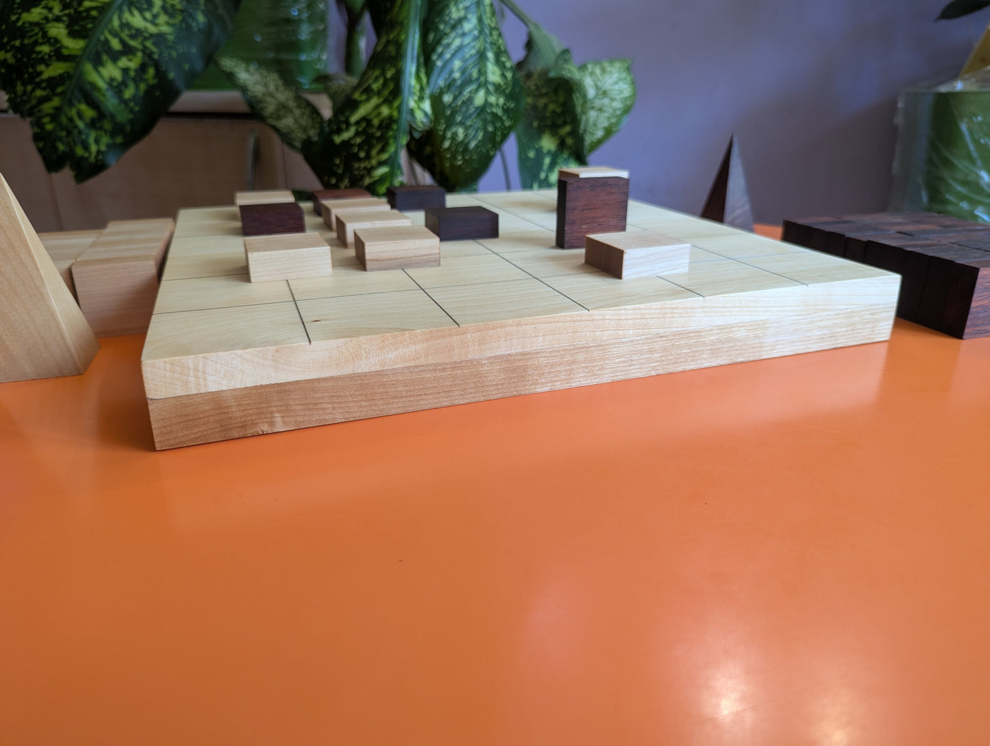 14" Foldable wooden Tak game set.