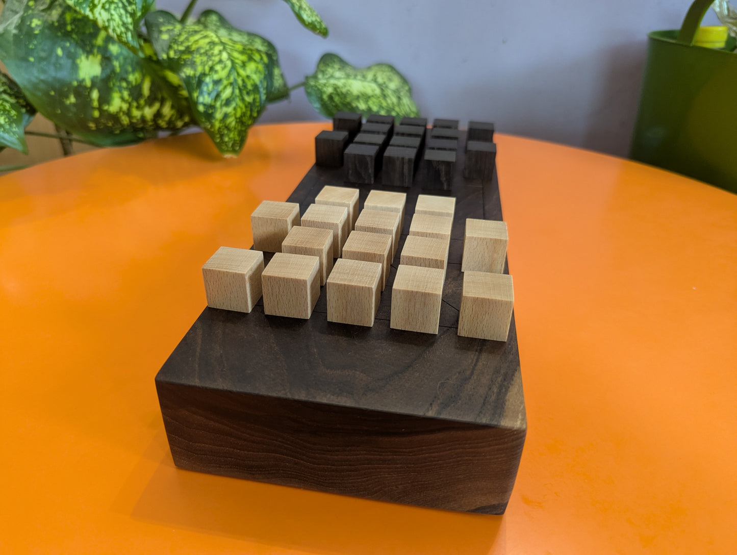 Wooden Astar game set. Handmade Walnut wood board
