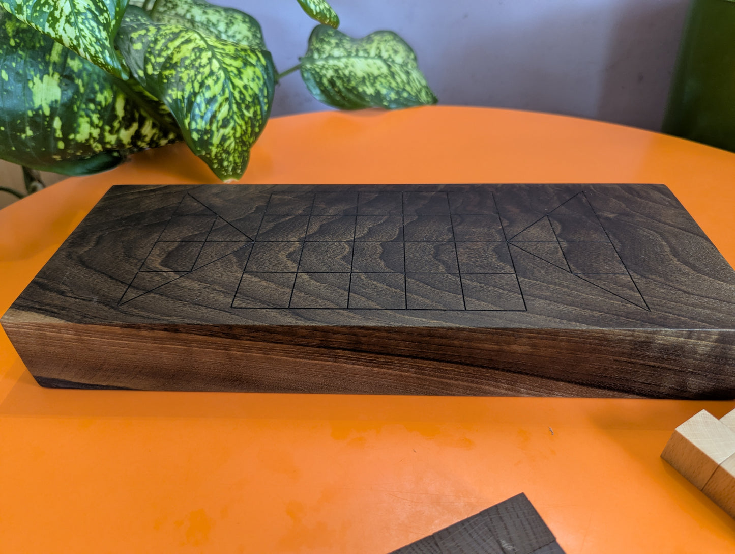 Wooden Astar game set. Handmade Walnut wood board