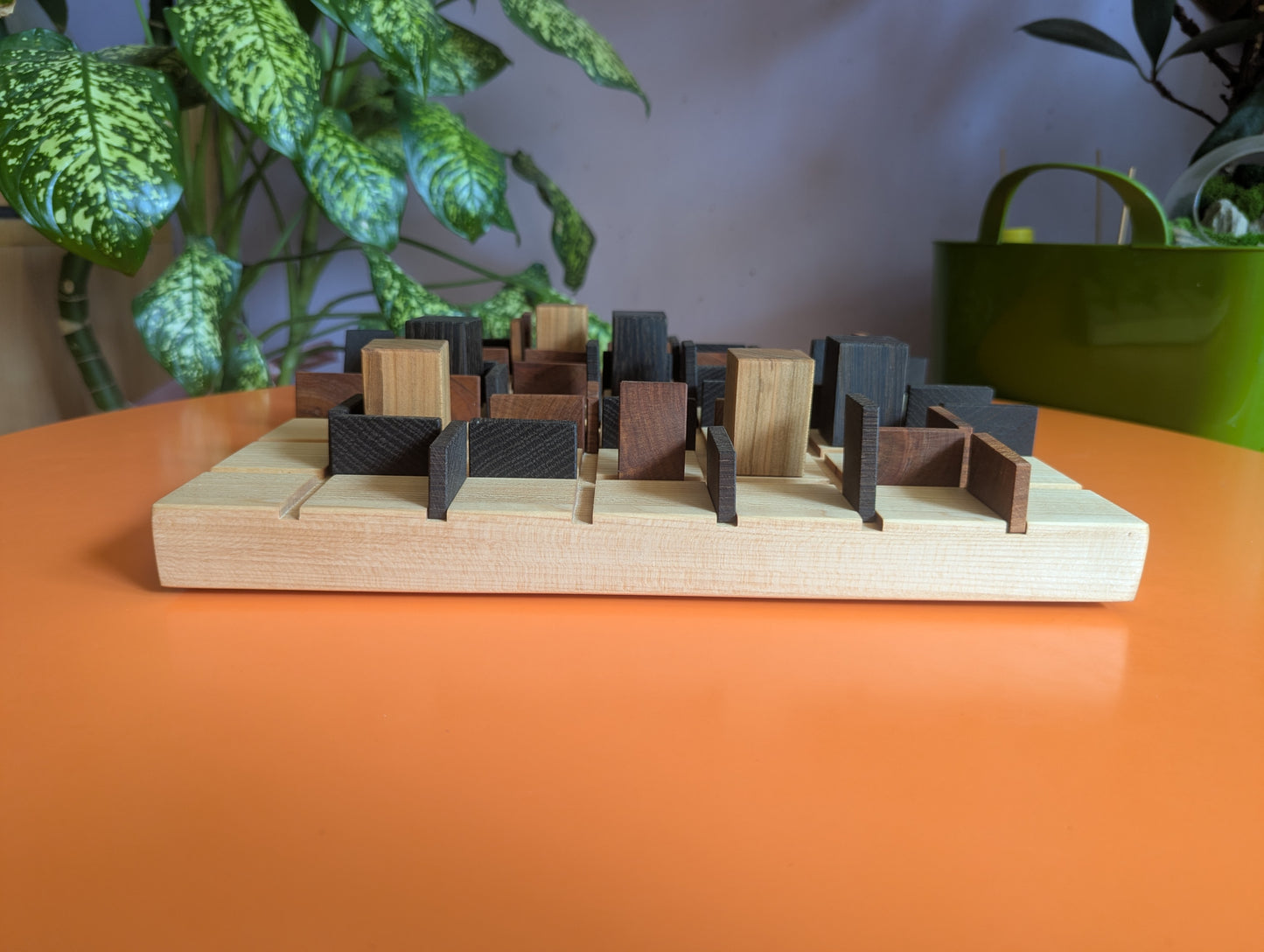 13" wooden Entrapment game set.