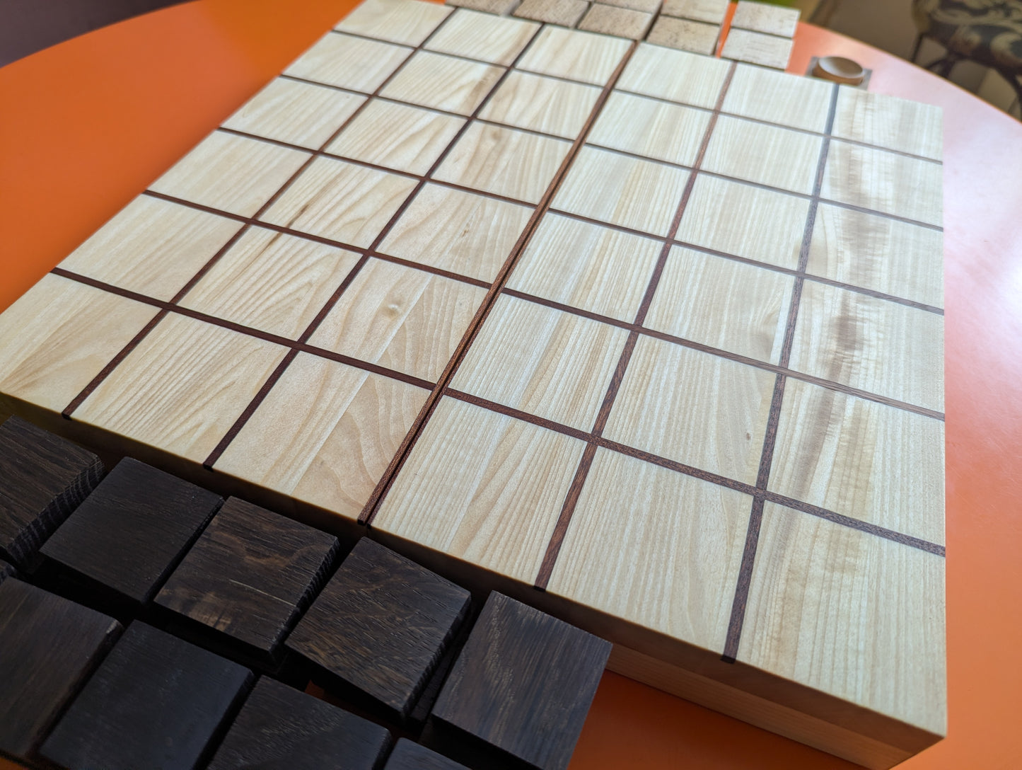 14" Foldable wooden Tak game set.
