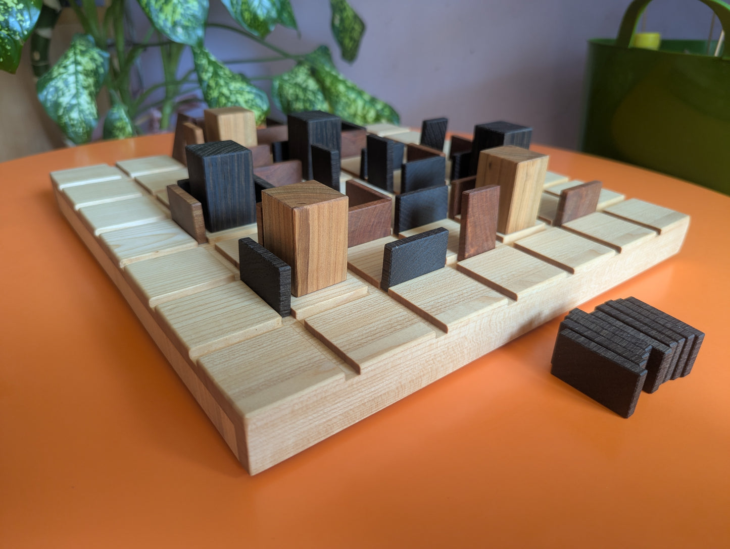 13" wooden Entrapment game set.