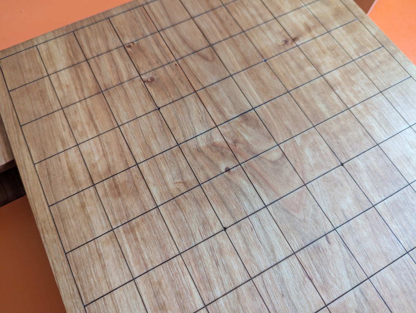 Handmade solid alder Shogi game set