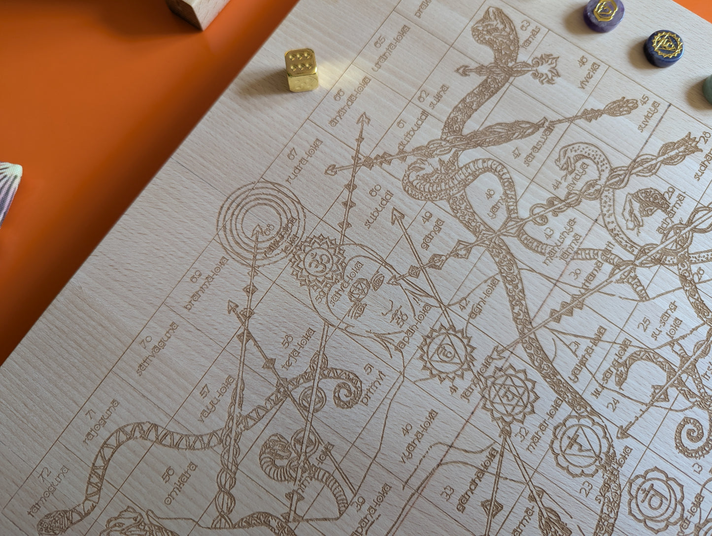 Personal wooden Leela game set - yoga board game of self-knowledge.