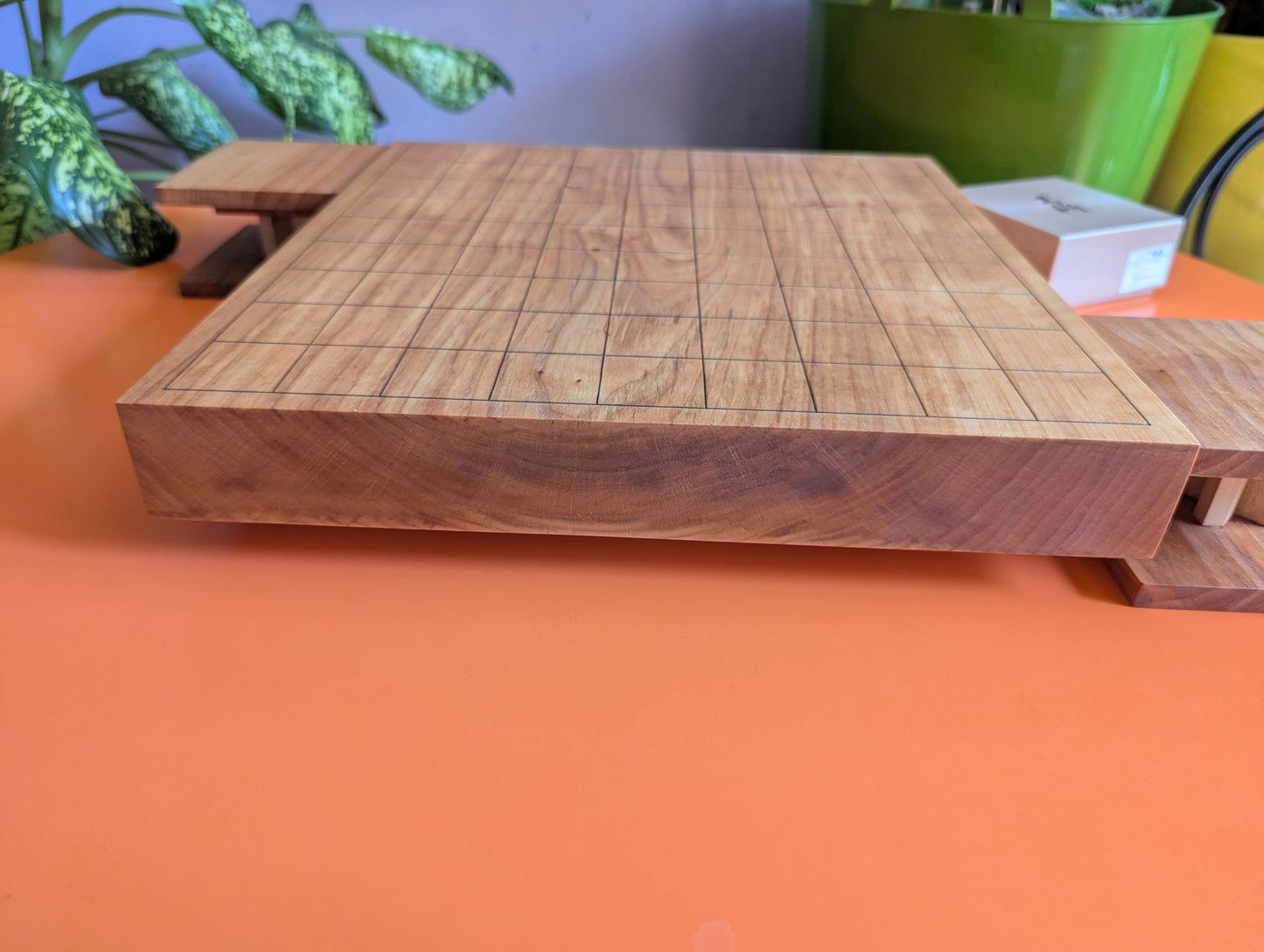Handmade solid alder Shogi game set