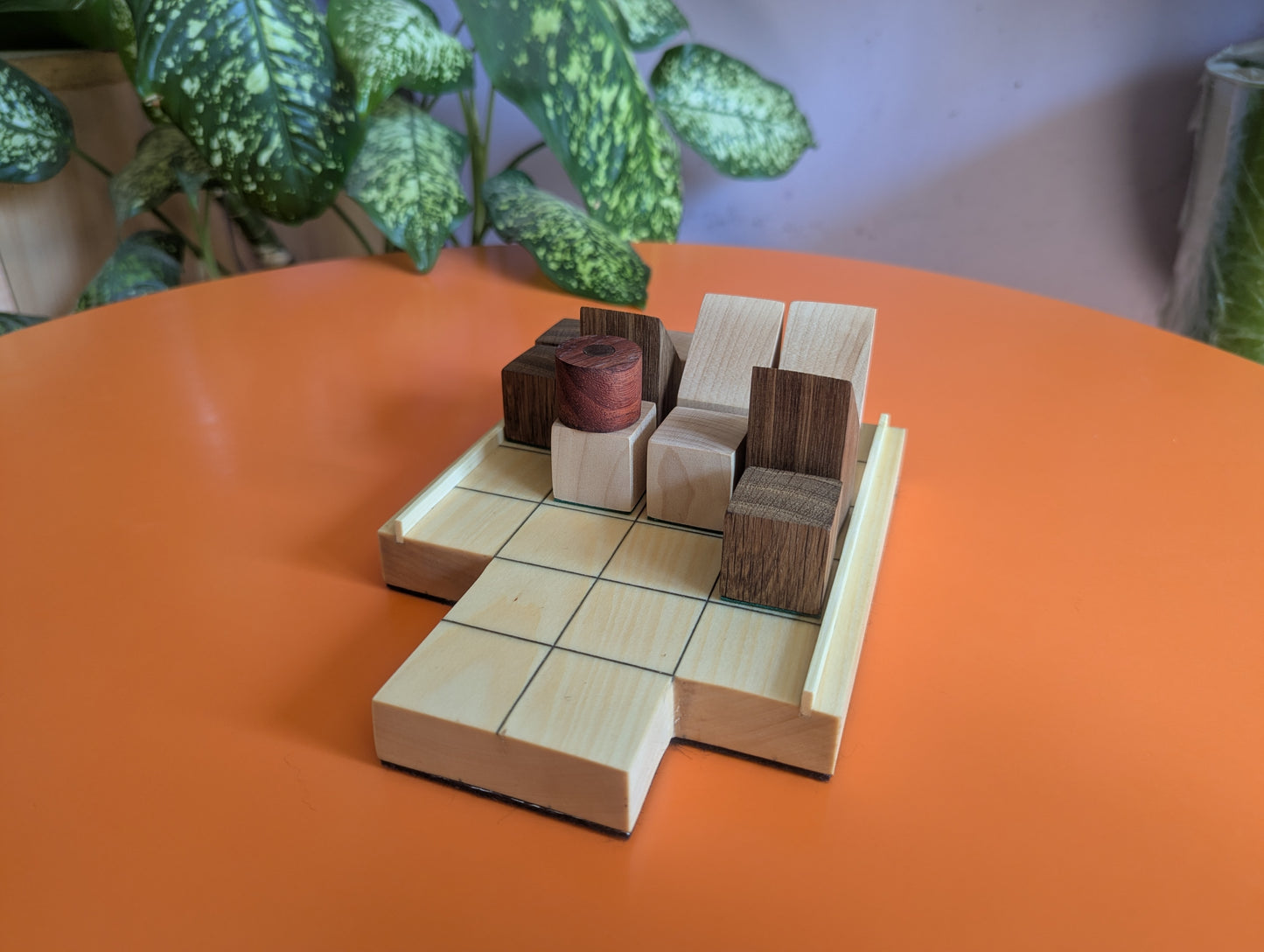 Wooden Push Fight game set. Magnetic pieces. Handmade