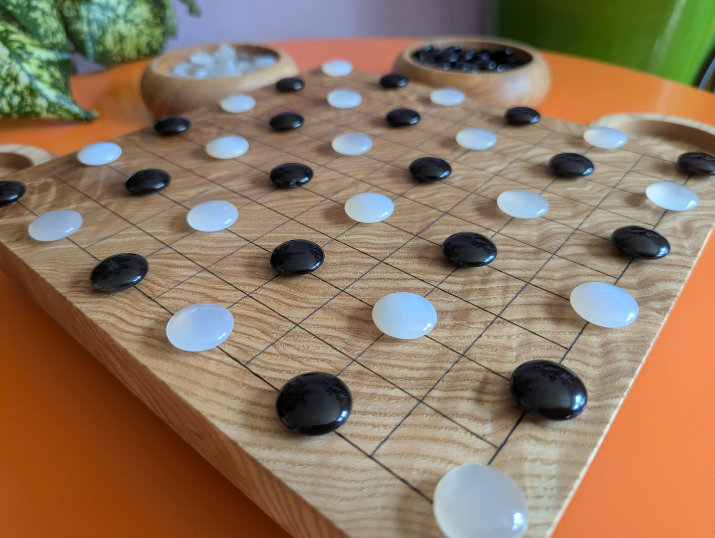 11x11 game board. Ash wood hand carved Goban
