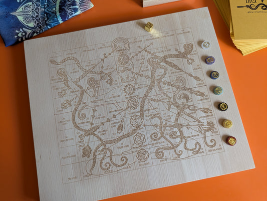Personal wooden Leela game set - yoga board game of self-knowledge.