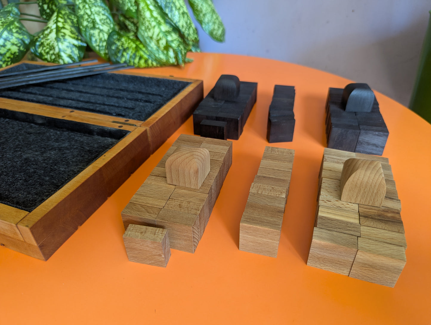 Foldable wooden Full 8x8 Tak game set