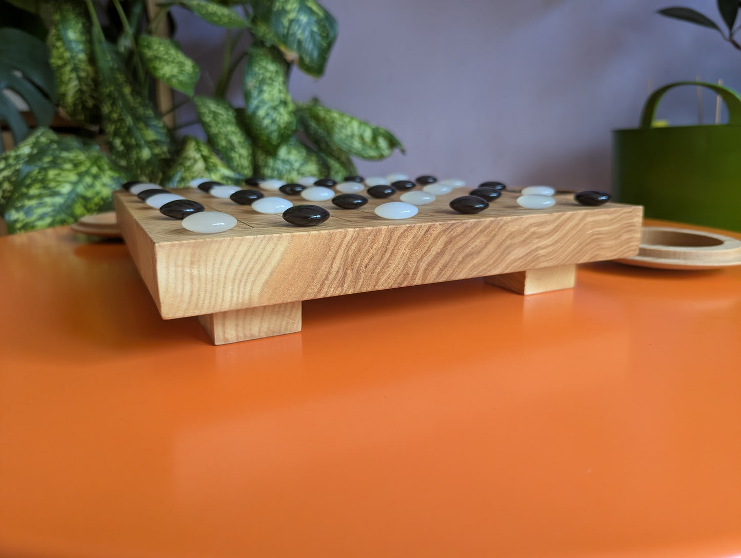 11x11 game board. Ash wood hand carved Goban